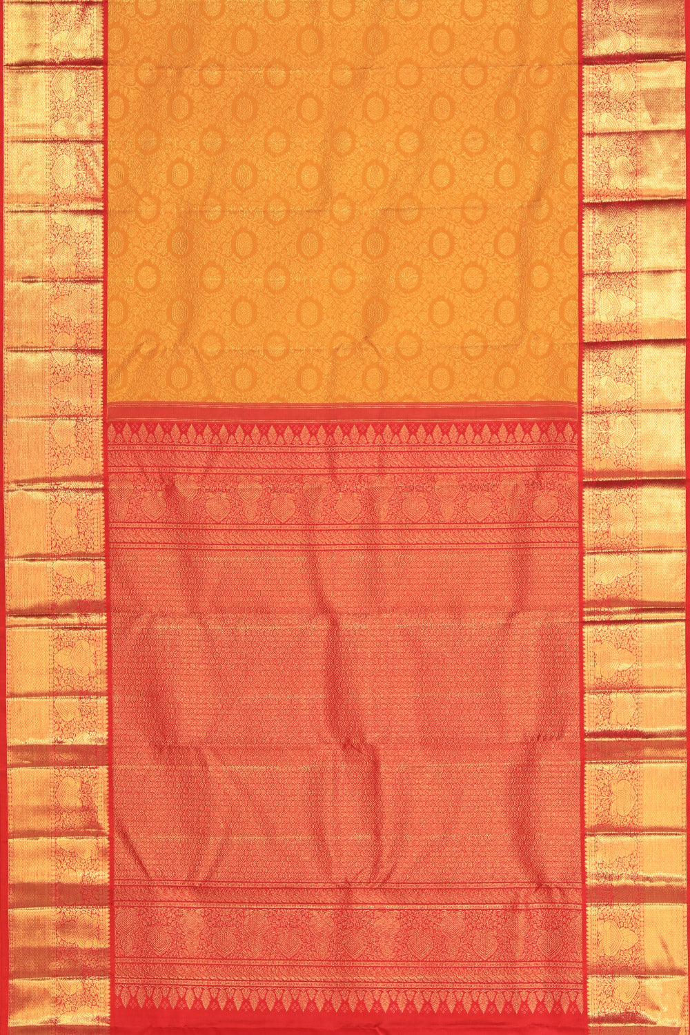 Kanchipattu Brocade Mustard Saree