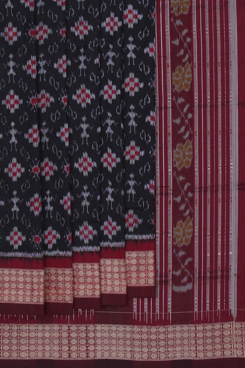Image of Sambalpuri Silk Black Saree