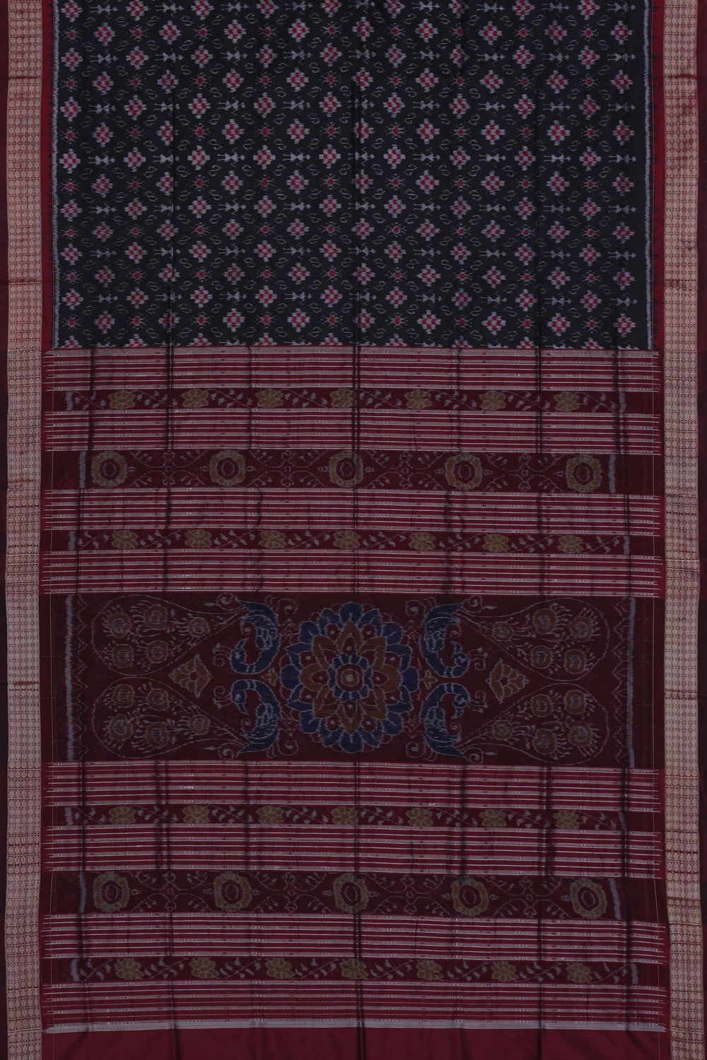 Image of Sambalpuri Silk Black Saree