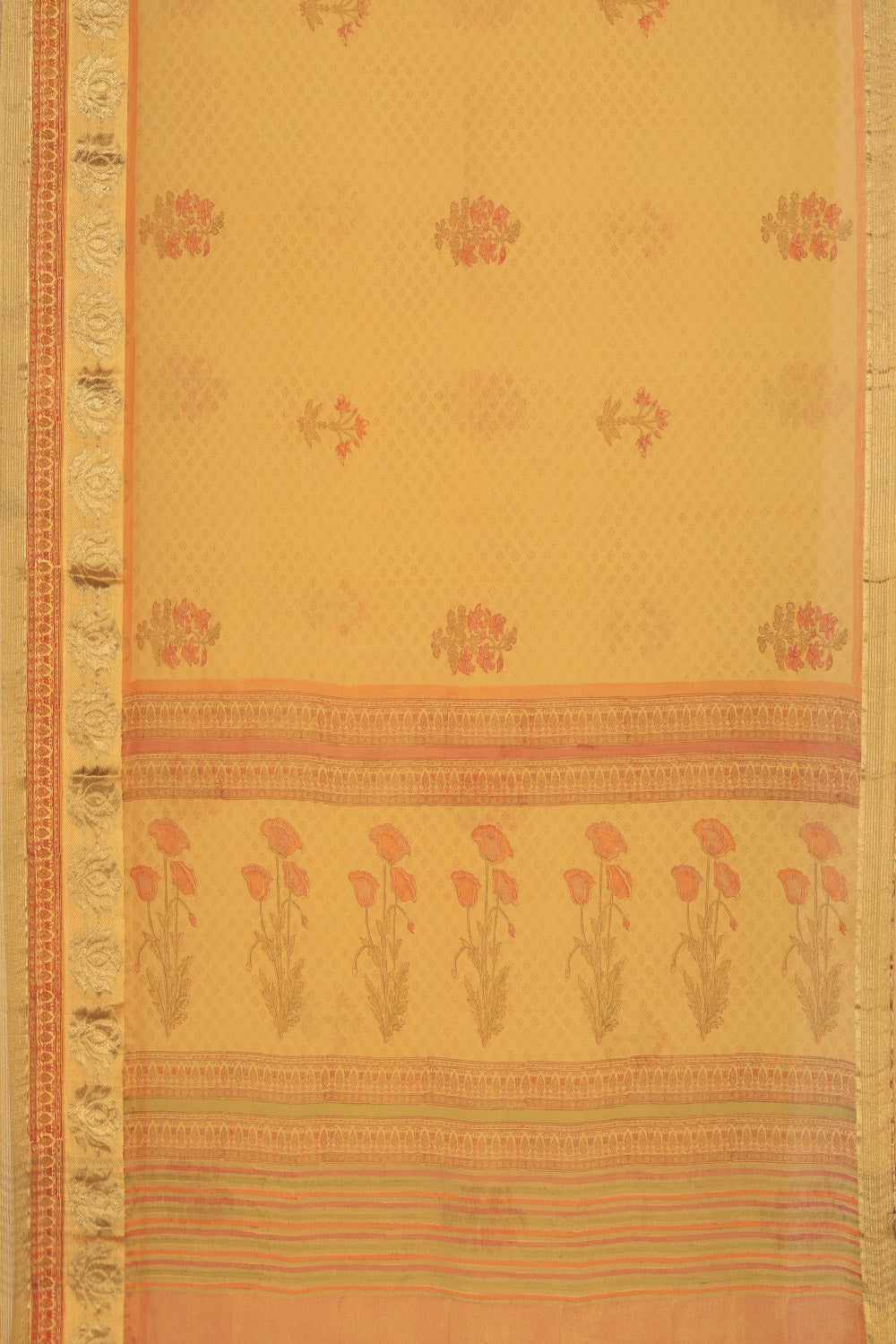 Collection of Georgette Yellow Saree in a gallery layout