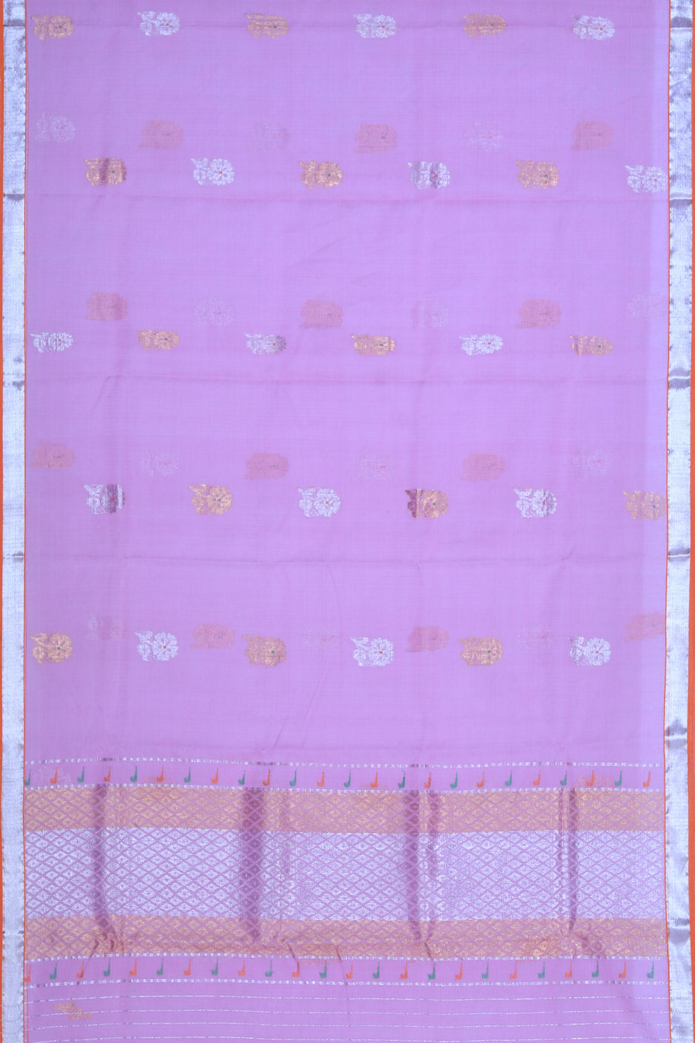 Image of Pure Zari Kota Pink Saree