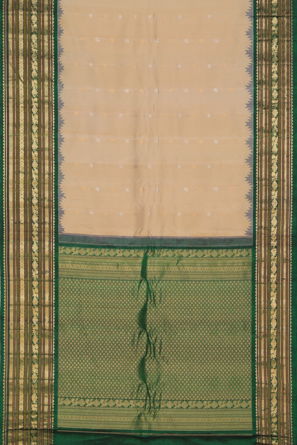 Gadwal Silk Beige Saree