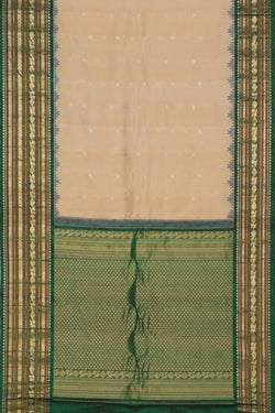 Image of Gadwal Silk Beige Saree