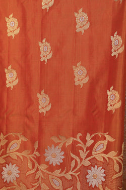 Image of Gadwal Silk Mustard Saree