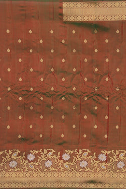 Image of Gadwal Silk Mustard Saree