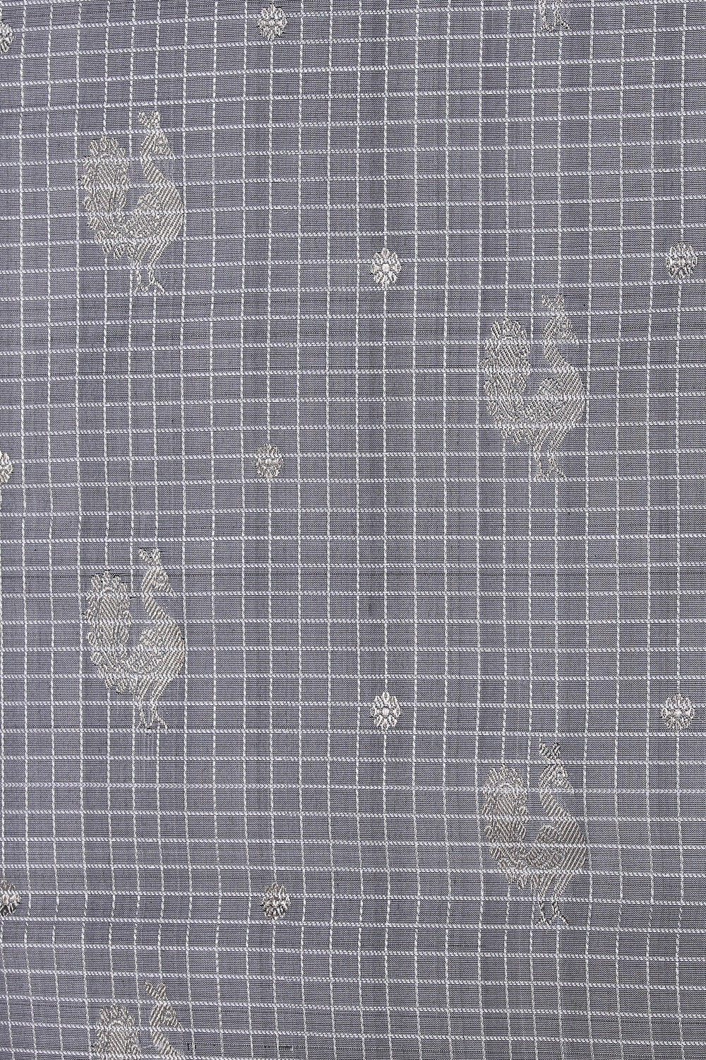 Collection of Venkatagiri Silk Grey Saree in a gallery layout