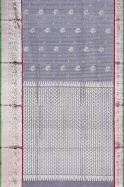 Collection of Venkatagiri Silk Grey Saree in a gallery layout