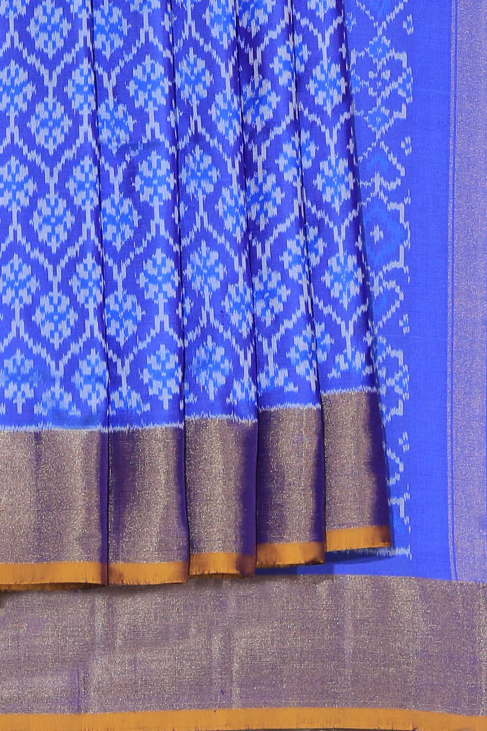 Collection of Pochampally Ikat Silk Smoky Purple Saree in a gallery layout