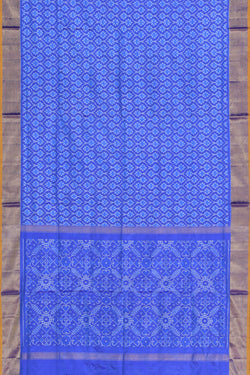 Collection of Pochampally Ikat Silk Smoky Purple Saree in a gallery layout