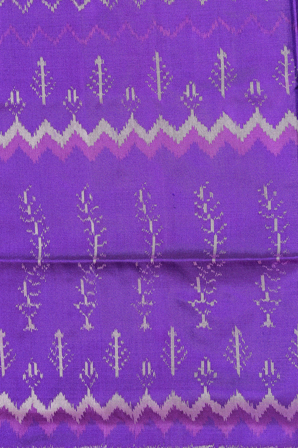 Collection of Pochampally Ikat Silk Purple Saree in a gallery layout