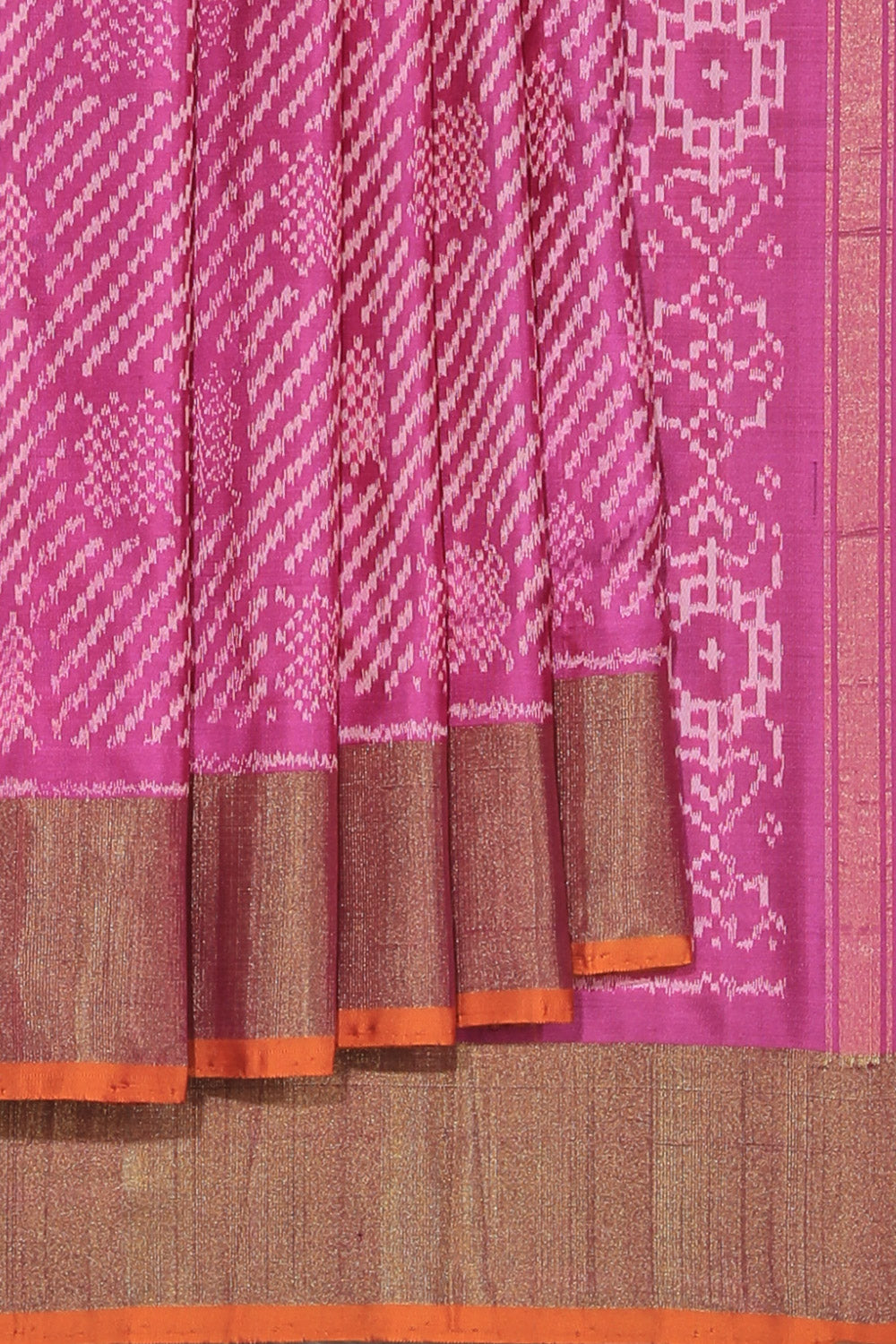 Pochampally Ikat Silk Purple Saree