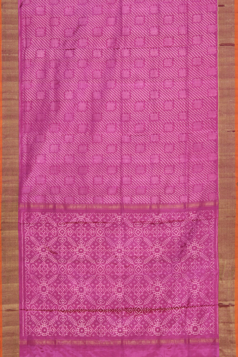 Pochampally Ikat Silk Purple Saree