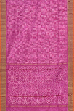 Image of Pochampally Ikat Silk Purple Saree