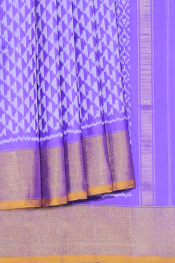 Collection of Pochampally Ikat Silk Purple Saree in a gallery layout