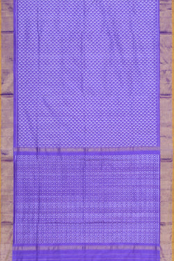 Collection of Pochampally Ikat Silk Purple Saree in a gallery layout