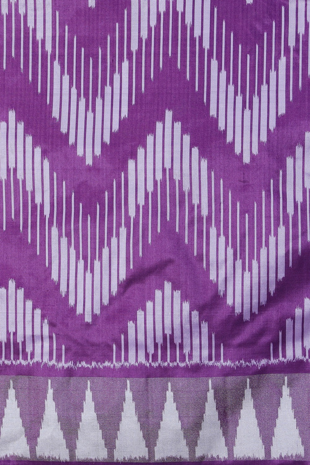 Collection of Pochampally Ikat Silk Purple Saree in a gallery layout