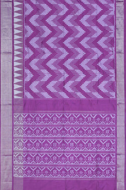 Collection of Pochampally Ikat Silk Purple Saree in a gallery layout