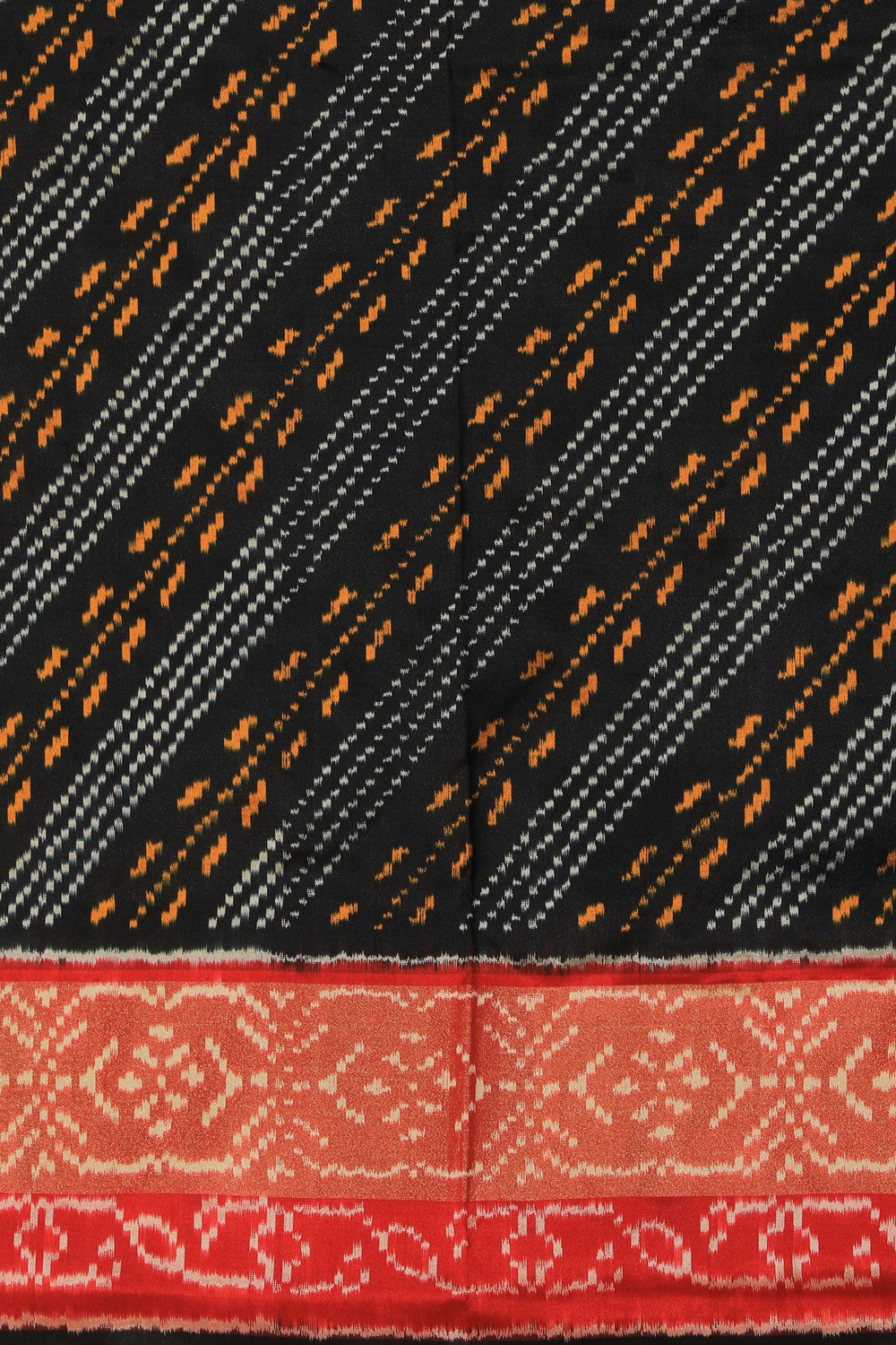 Collection of Pochampally Ikat Silk Black Saree in a gallery layout