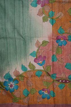 Image of Kalamkari Multi-Colour Saree