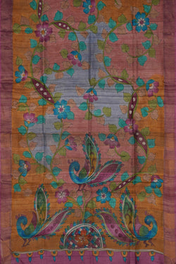 Image of Kalamkari Multi-Colour Saree