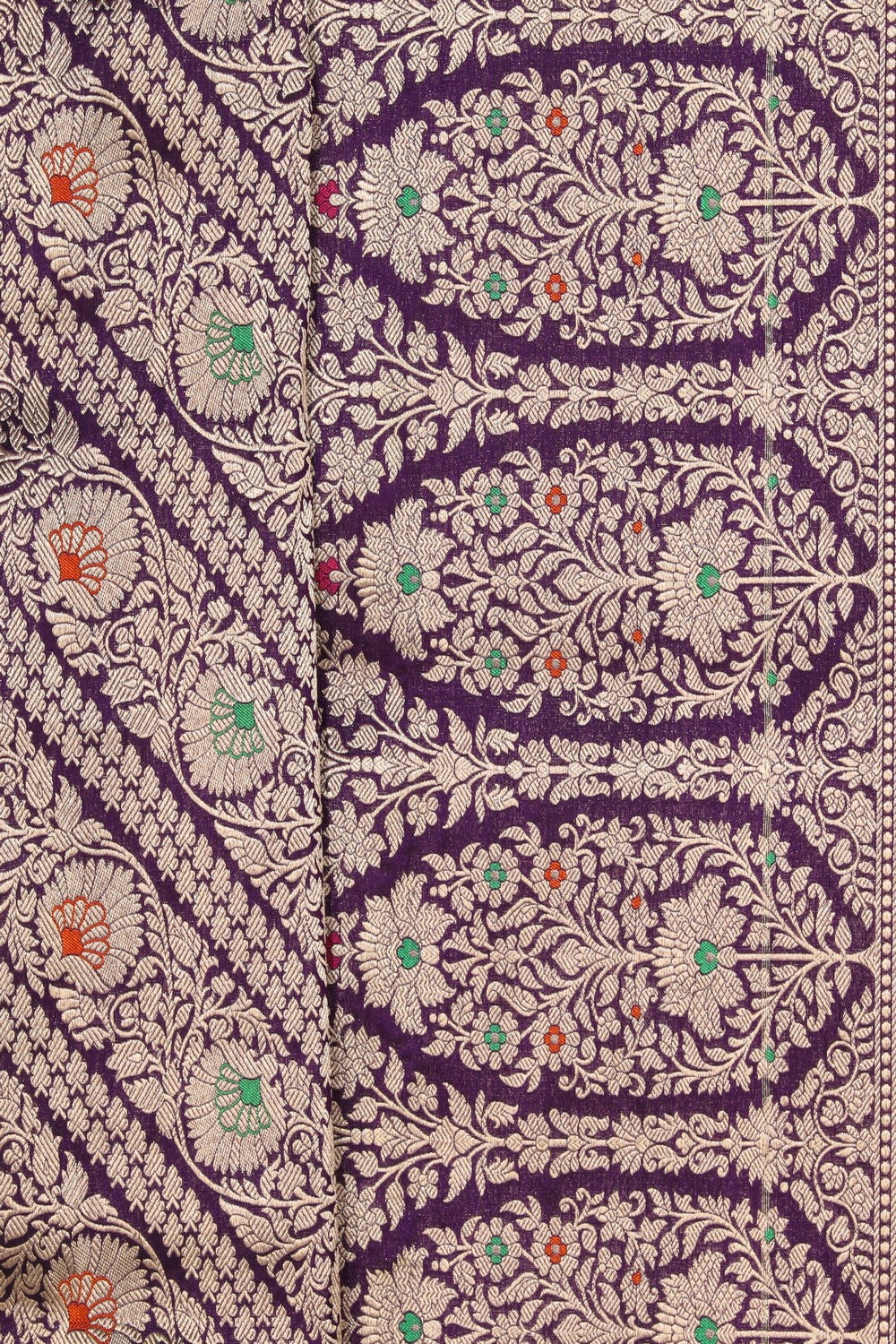 Banarasi Katan Silk Violet Saree