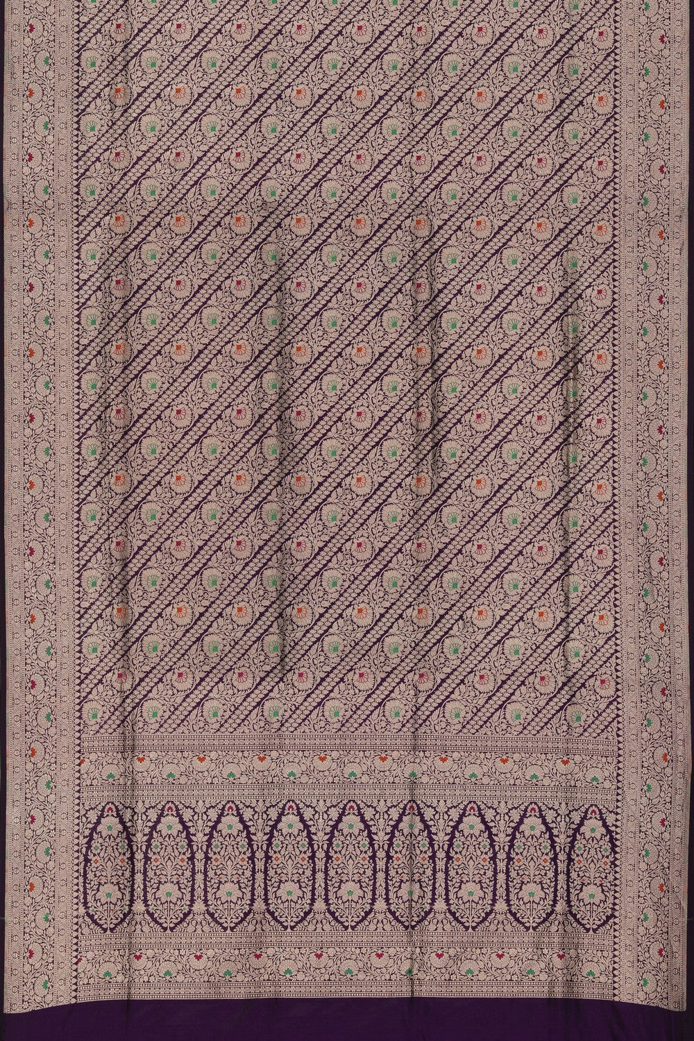 Banarasi Katan Silk Violet Saree