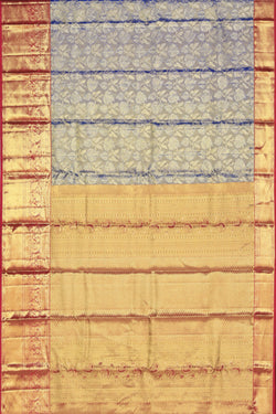 Image of Kanchipattu Brocade Blue Saree