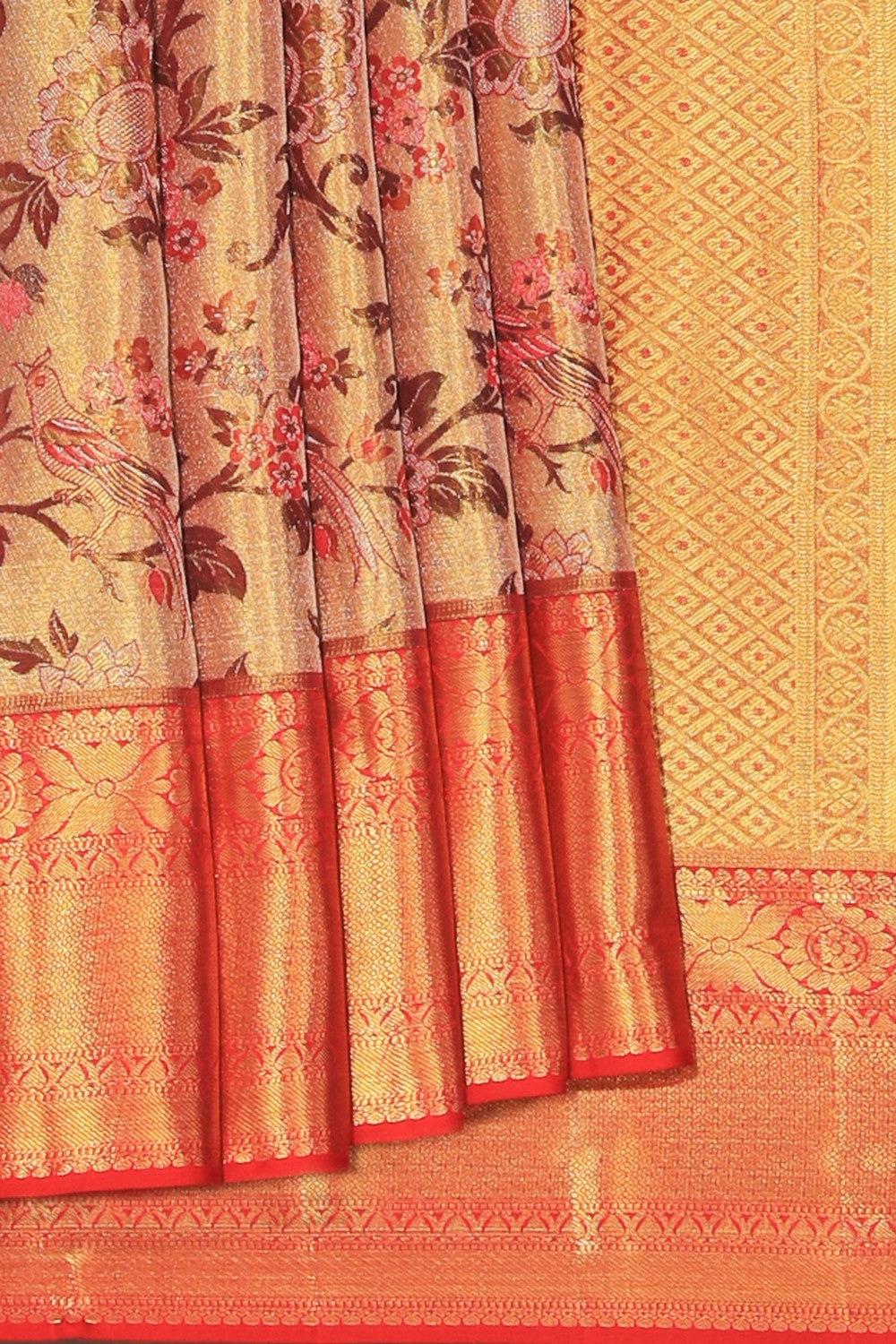 Kanchipattu Brocade Gold Saree