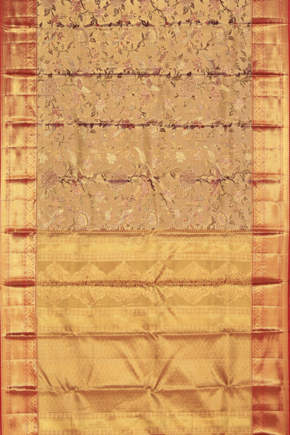 Kanchipattu Brocade Gold Saree