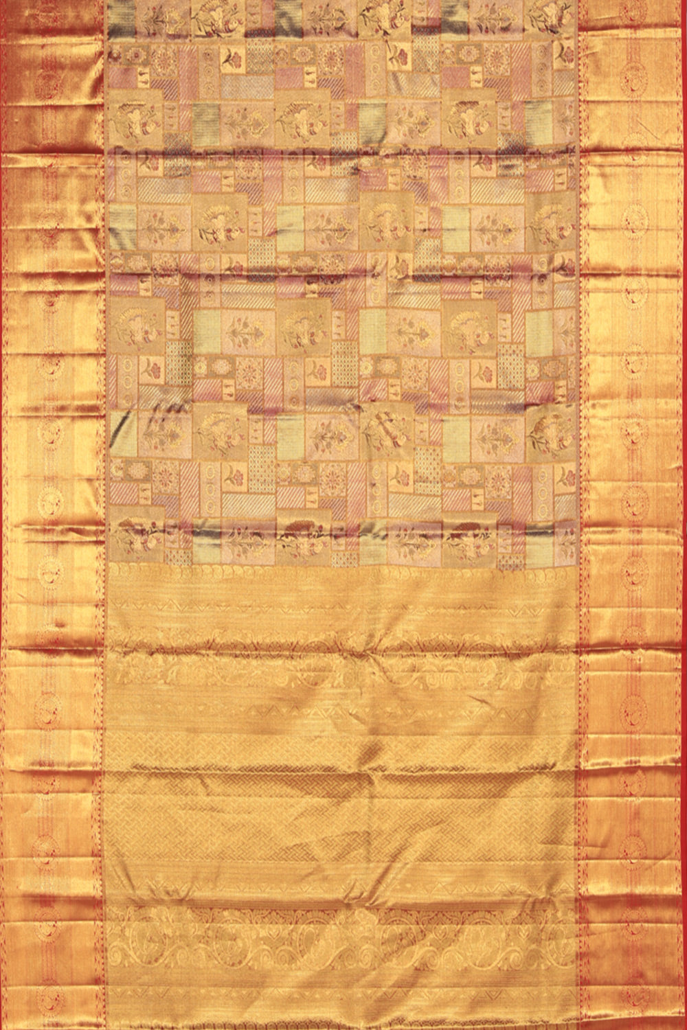 Kanchipattu Brocade Gold Saree