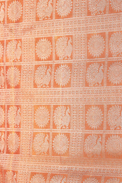 Image of Kanchipattu Brocade Peach Saree