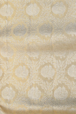 Collection of Kanchipattu Brocade Off-White Saree in a gallery layout