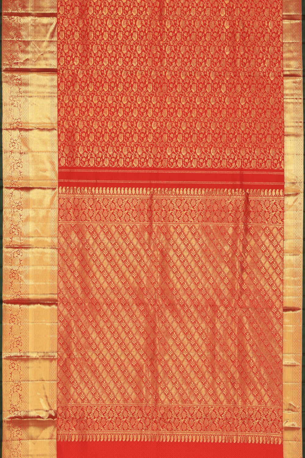 Kanchipattu Brocade Red Saree