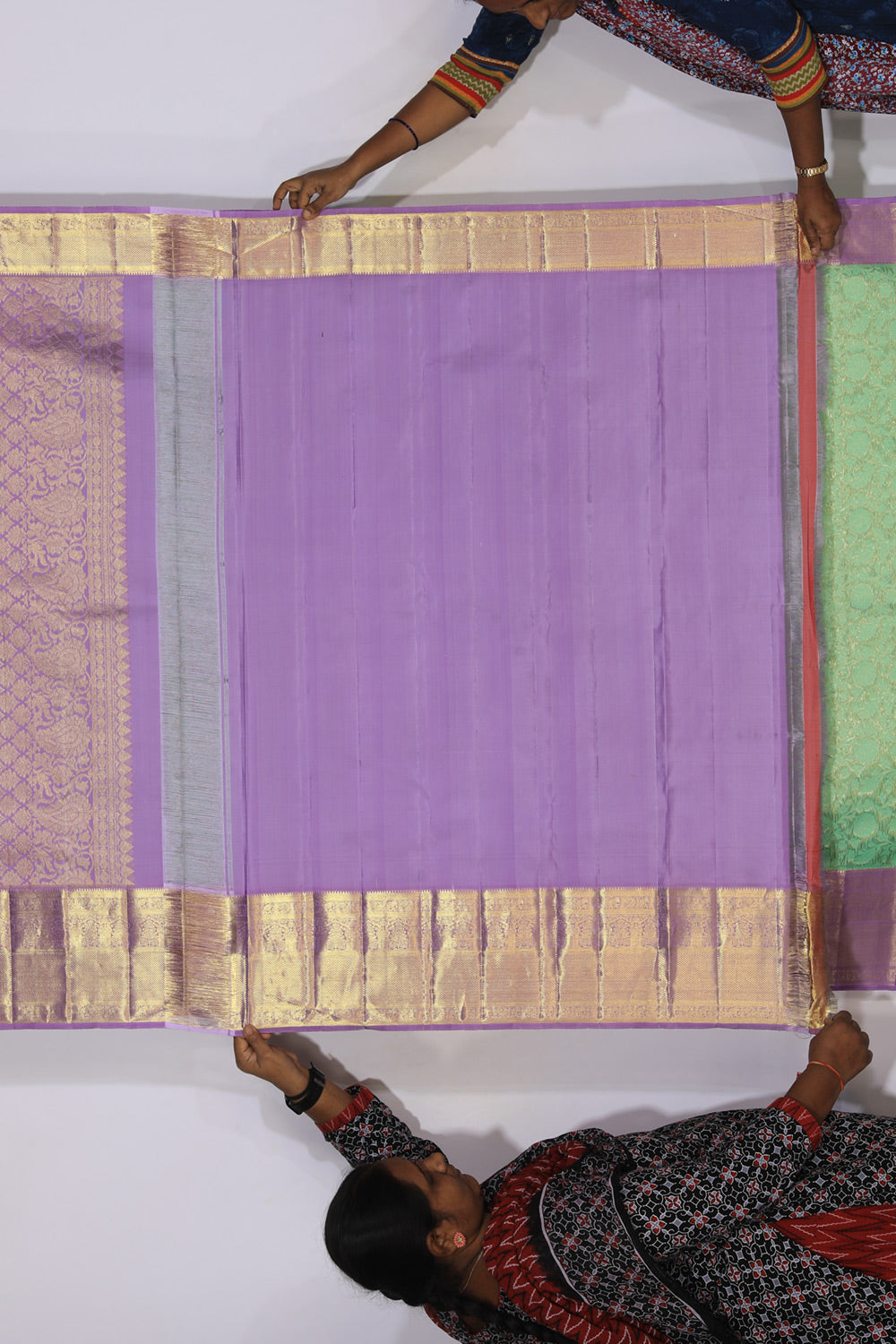 Kanchipattu Brocade Sea Green Saree