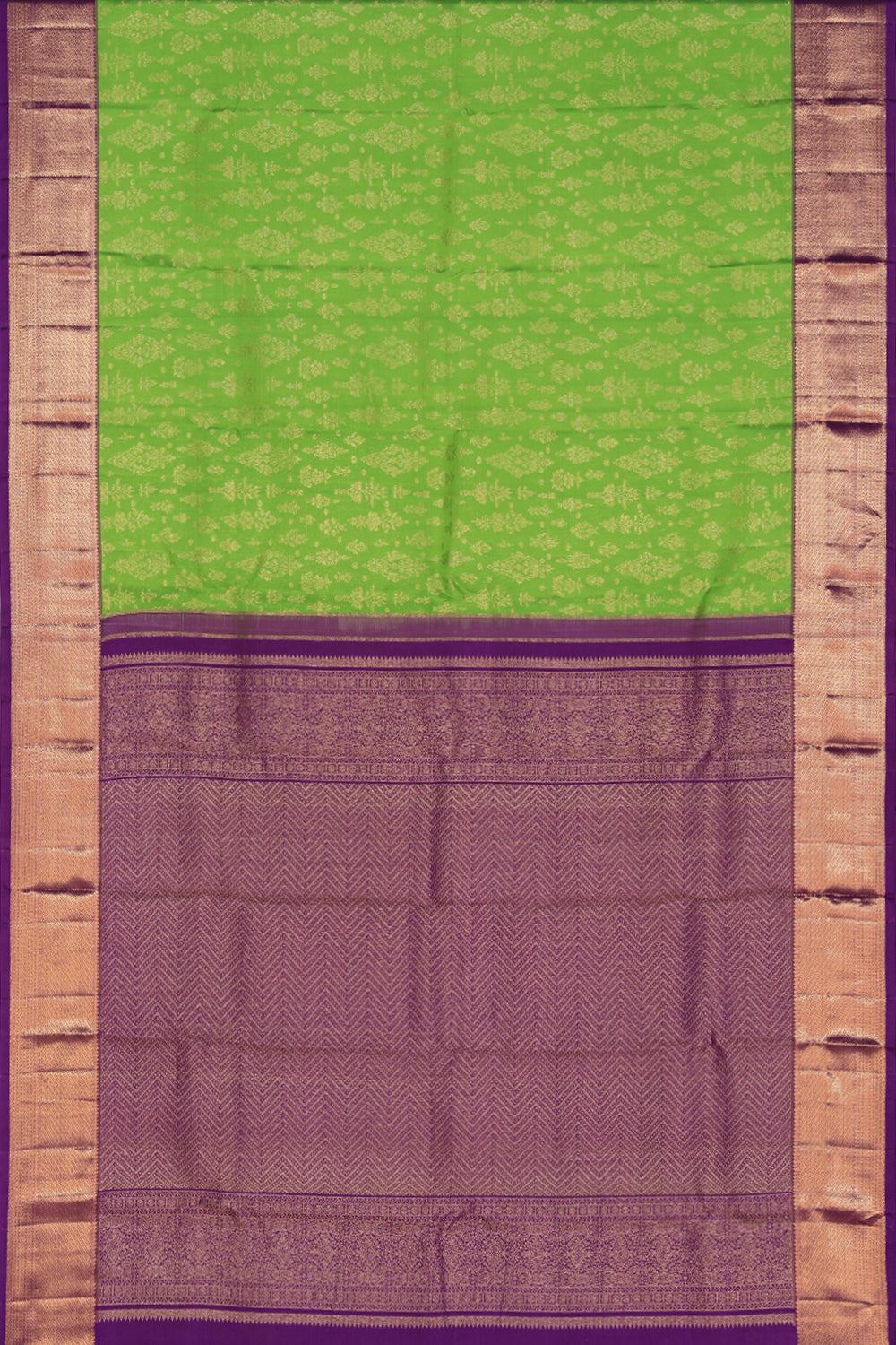 Kanchipattu Brocade Green Saree