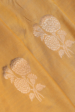 Image of Banarasi Silk Fenugreek Green Saree