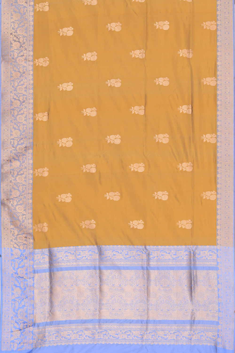 Banarasi Silk Fenugreek Green Saree