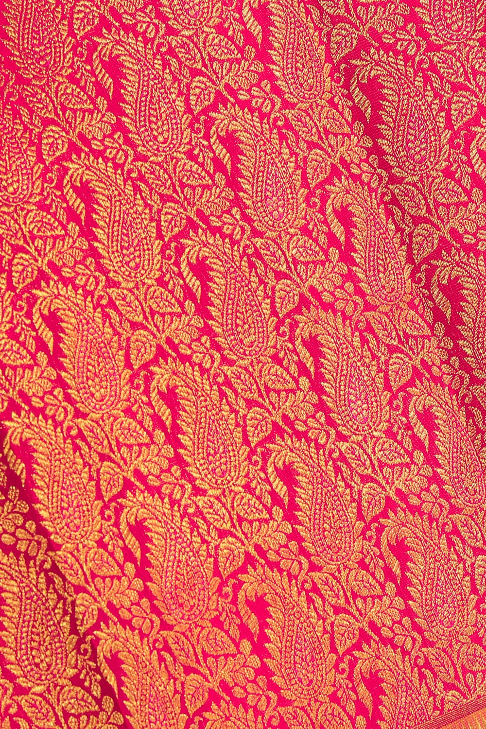 Kanchipattu Fuchsia Pink Saree