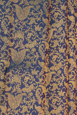 Image of Kanchipattu Teal Blue Saree