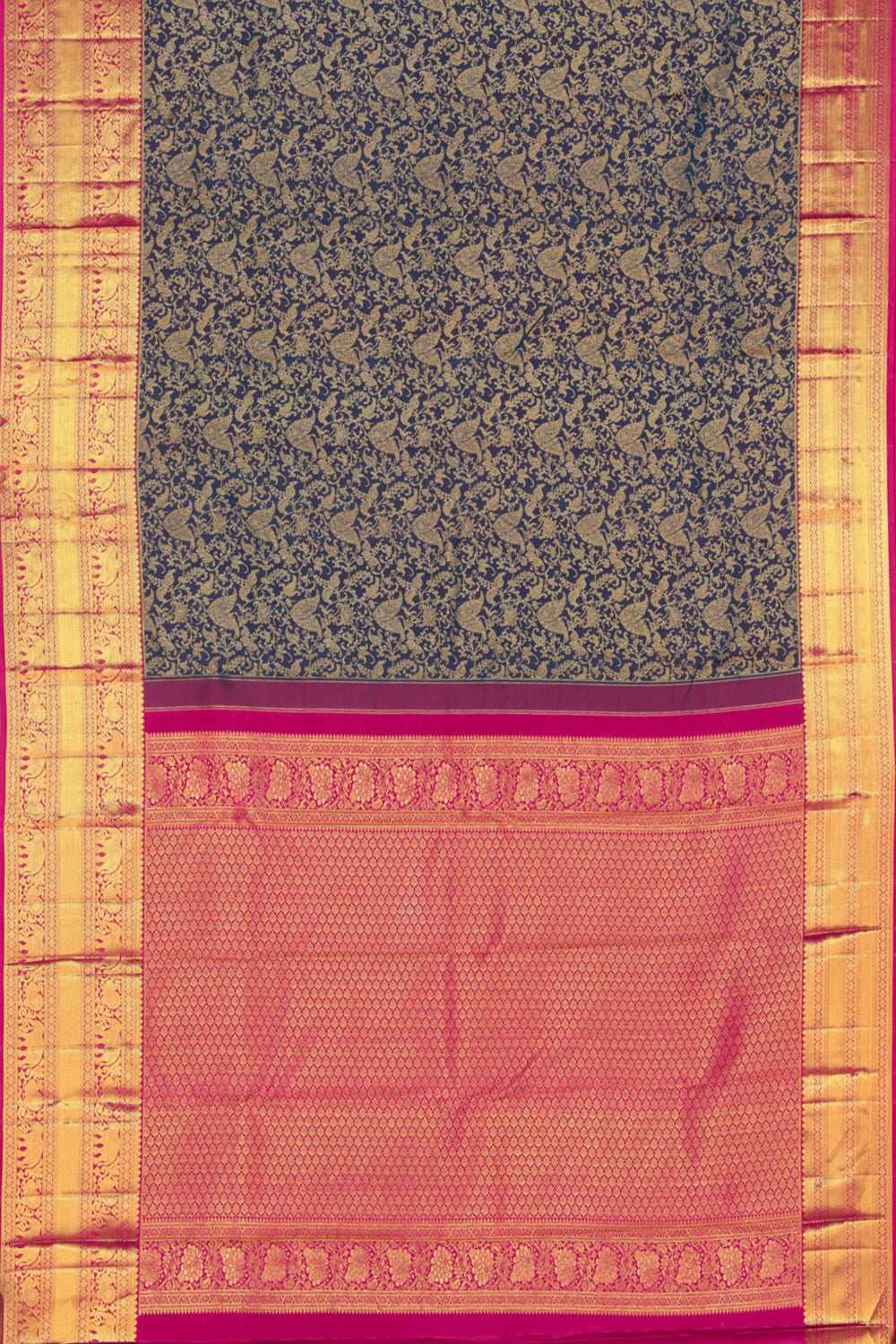 Kanchipattu Teal Blue Saree