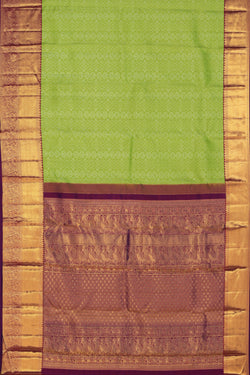 Image of Kanchipattu Vibrant Green Saree