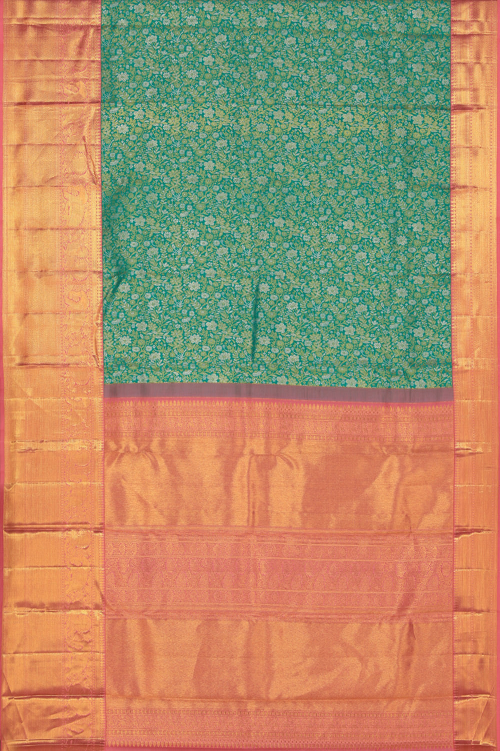 Image of Kanchipattu Sea Green Saree