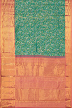 Image of Kanchipattu Sea Green Saree