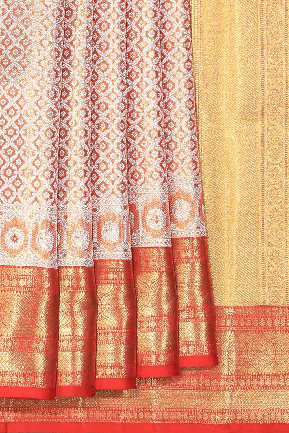 Image of Kanchipattu Tissue Brocade Gold Saree