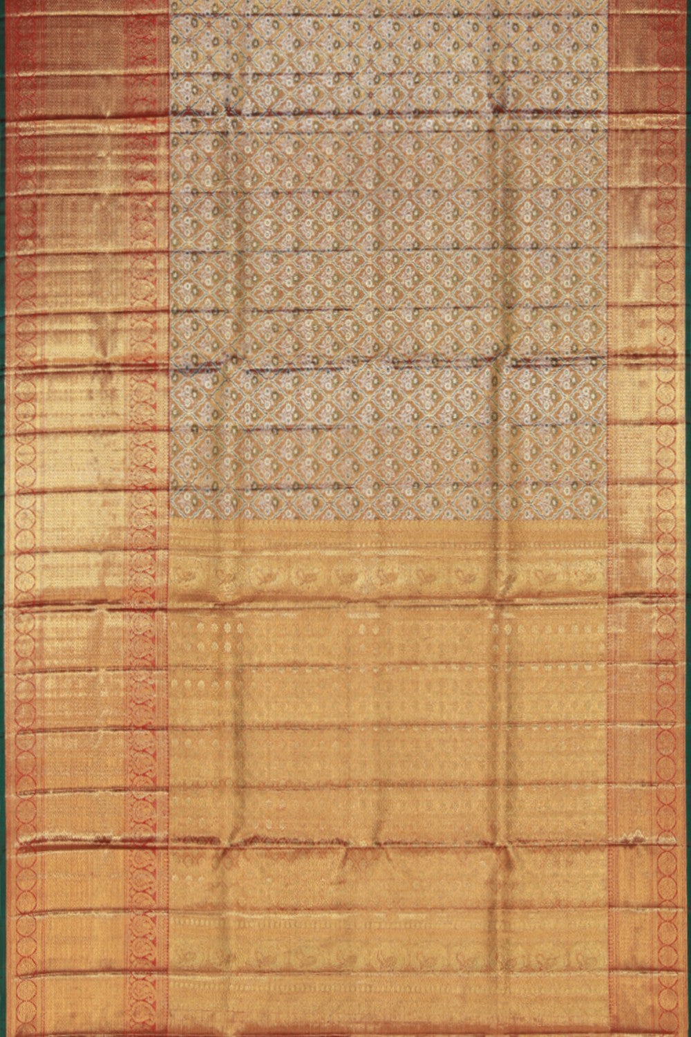 Kanchipattu Tissue Brocade Gold Saree