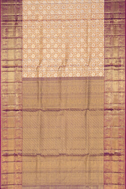 Image of Kanchipattu Tissue Brocade Peach Saree