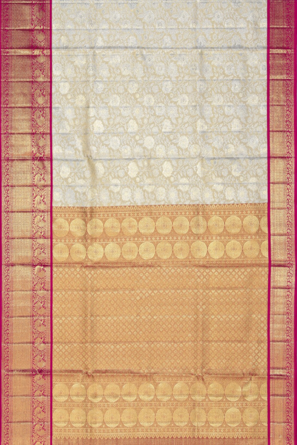 Kanchipattu Tissue Brocade Gold Saree