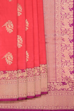 Collection of Banarasi Silk Fuchsia-Pink Saree in a gallery layout