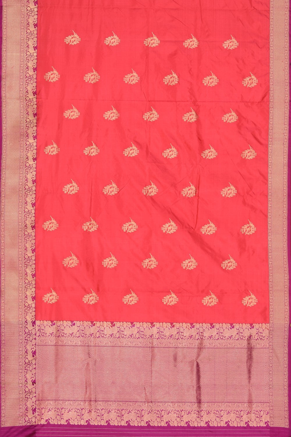 Collection of Banarasi Silk Fuchsia-Pink Saree in a gallery layout