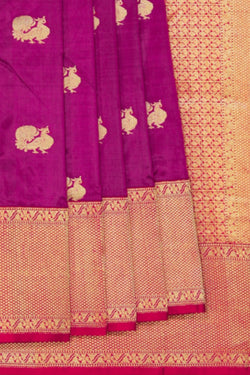 Collection of Banarasi Silk Violet Saree in a gallery layout